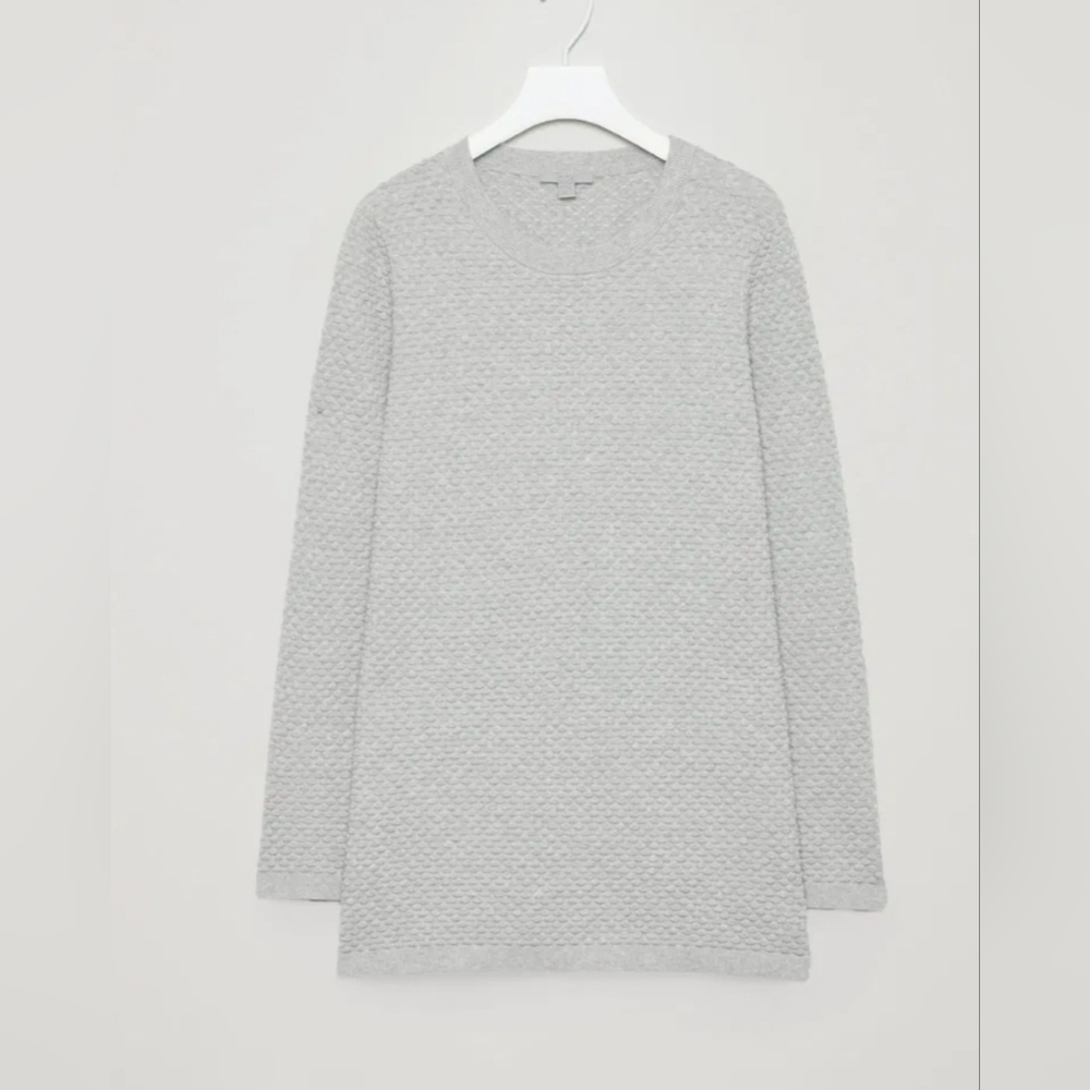 COS Textured Cotton Sweater Top